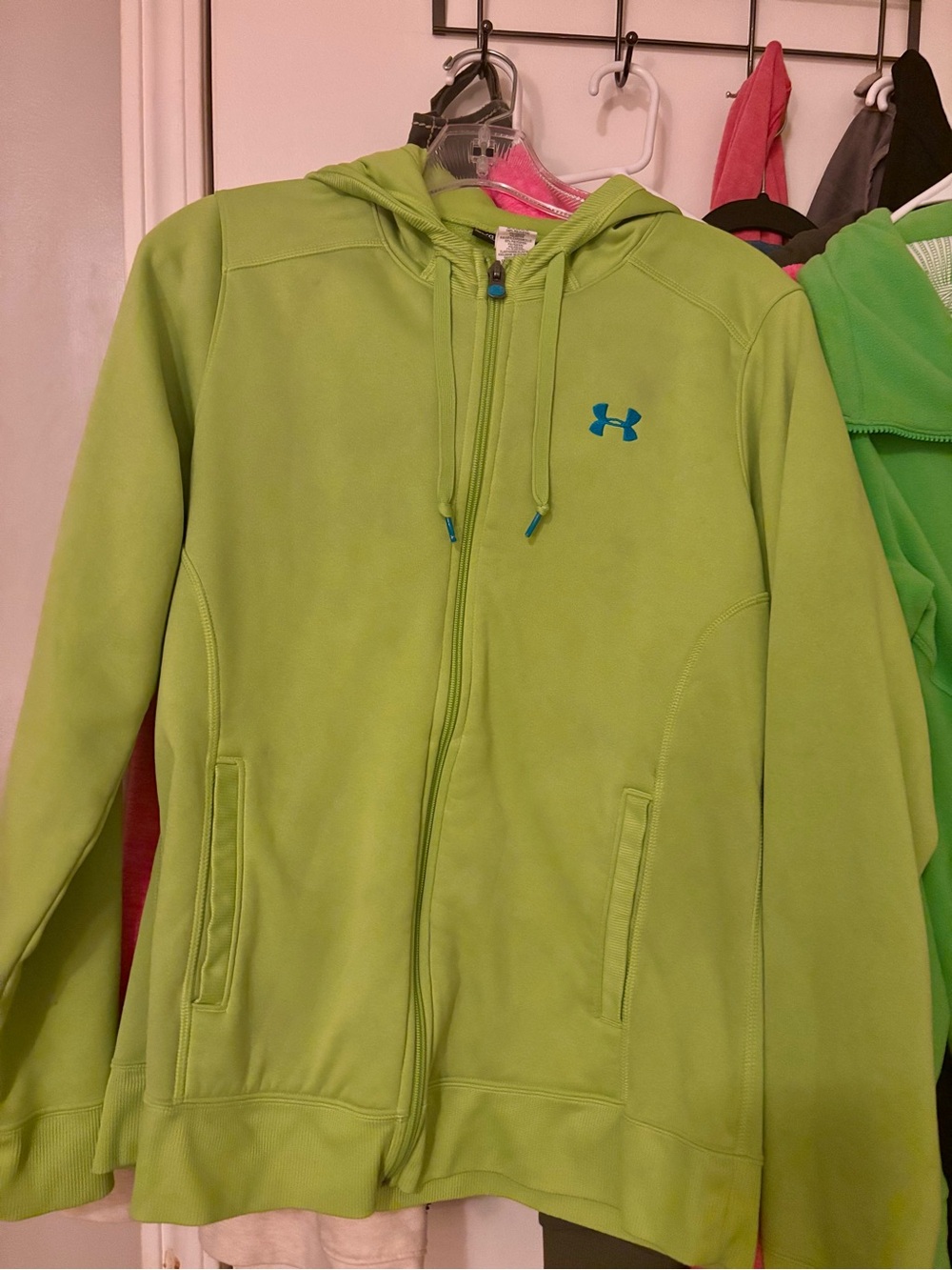 Under Armour Neon Green Hoodie with Contrasting Logo
